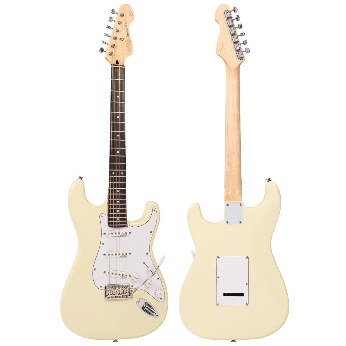 Amazon.com: VINTAGE Electric Guitar, Right, White (V6VW) : Musical
