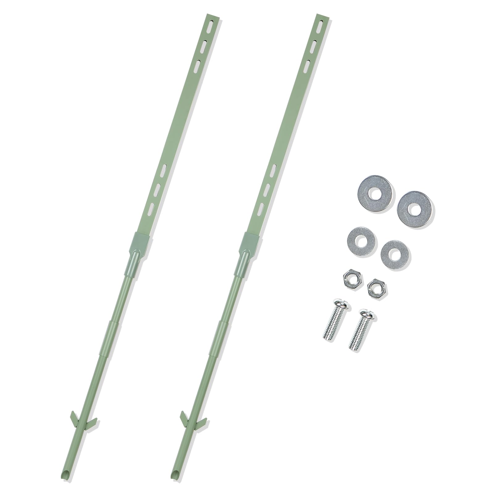 2pcs Garden Sign Mount Post Yard Sign Stakes Stand Sign Holder Aluminium Pathwork Stakes with Spike for Outdoor 122cm High(Green