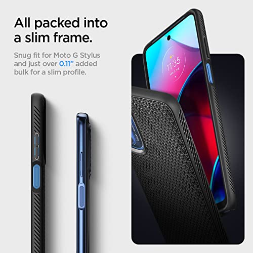 Image of Spigen Liquid Air Designed for Moto G Stylus 2022 Case - Matte Black