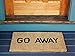 Kempf Go Away Doormat, 16 by 27 by 1-Inch, Funny Entrance Mat, Natural Coco Coir Fiber, No Rubber Backing