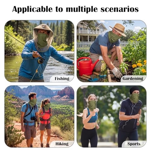 Image of Geyoga 2 /4 Pack Cooling Neck Gaiter Summer Breathable Balaclava Face Mask with Mesh Holes UV Protection Sun Scarf Men Women