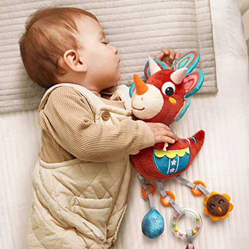Image of TUMAMA Dinosaur Plush Toy with Wind Chime, Car Seat Stroller Stroller Crib Hanging Toys, Baby Toys for 0 3 6 9 12 Months