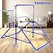MARFULA Foldable Gymnastic Bar for Kids Ages 3-9, 9 Height Levels, 200 lbs Weight Capacity, 5 Ft Length Gymnastic Kip Bar with Mat, Gymnastic Equipment for Home and Gym Center Indoor Outdoor Use