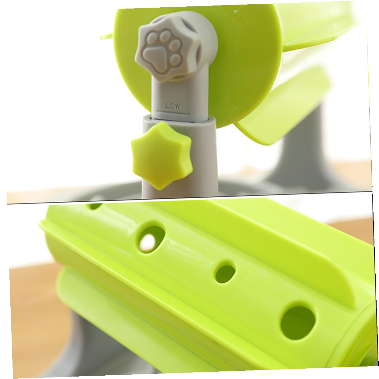Trommelförmiger Slow Feeder aus Kunststoff in Grün Tropfsicher für Langsames Fressen und Längeres Spielvergnügen für Hunde und Haustiere