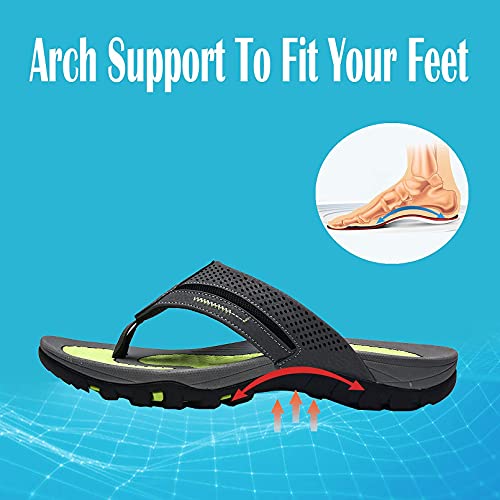 Image of Men's Flip-Flops, Thongs Sandals Durable Comfort Slippers for Beach
