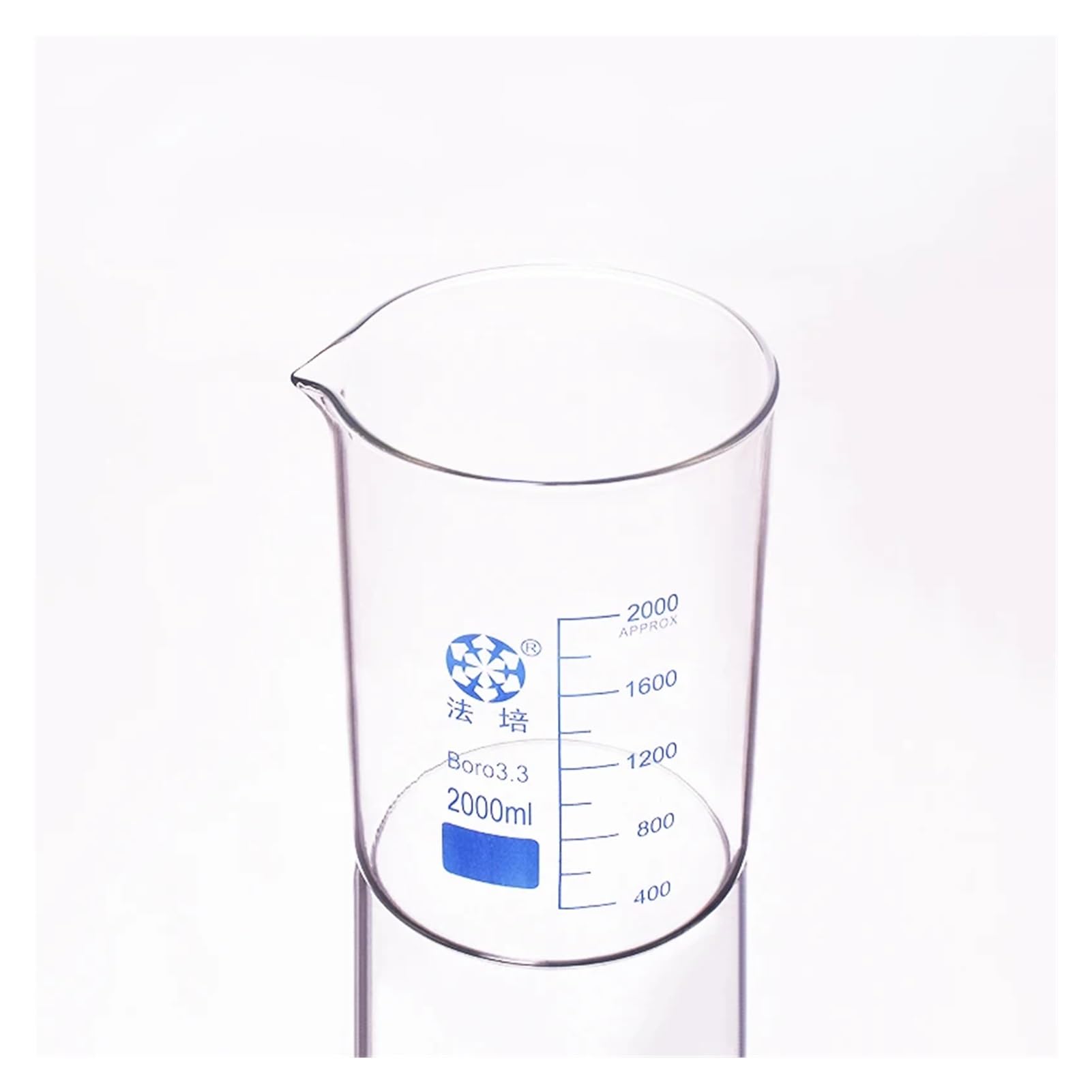 Vaso de precipitados de Forma Baja con Pico de 2000 ml: cristalería de Laboratorio for mediciones precisas(with Lid 2000ml)