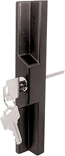 Prime-Line Products C 1139 Sliding Door Outside Pull with Key, Black Diecast, Adam, W and F