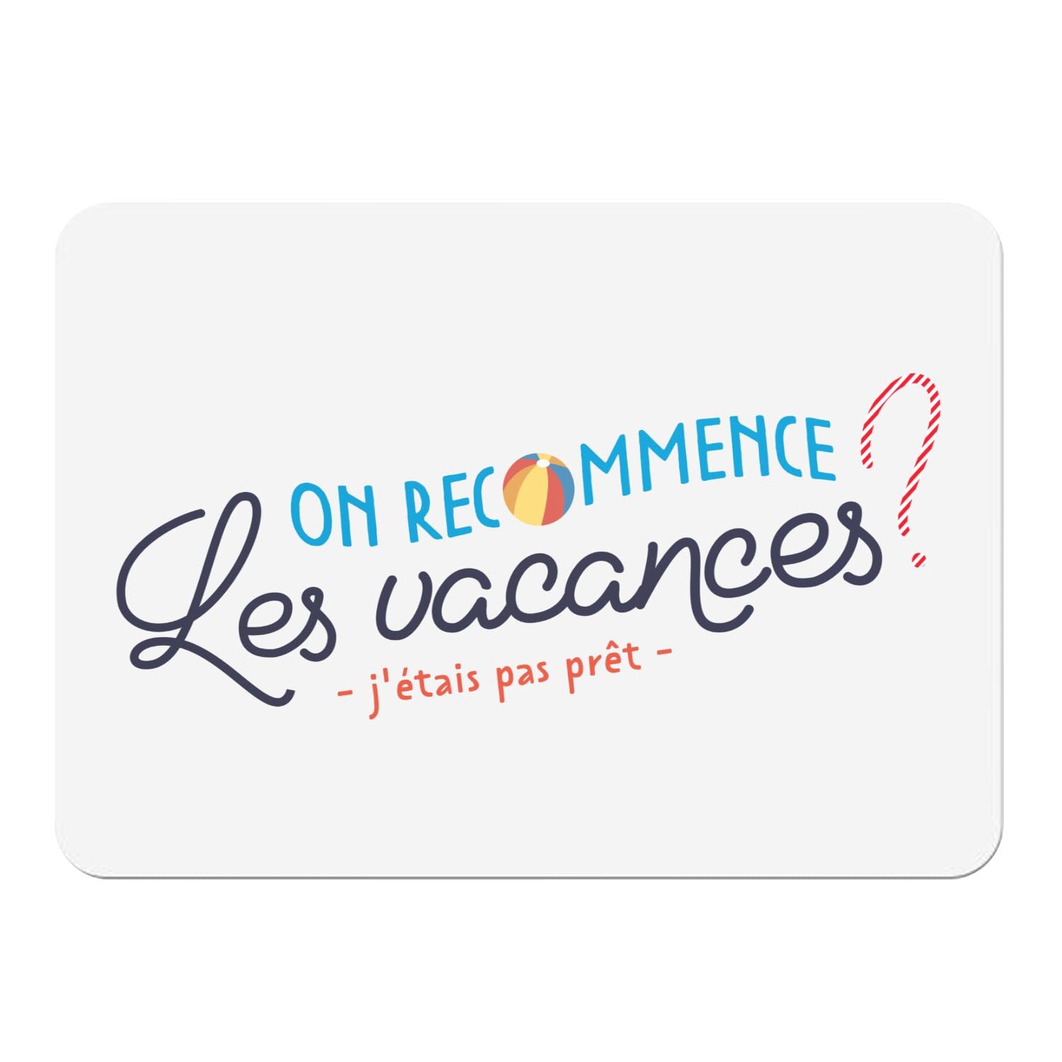 Sets de table en liège blanc été humour soleil grand format 39x28cm lot de 4 napperons