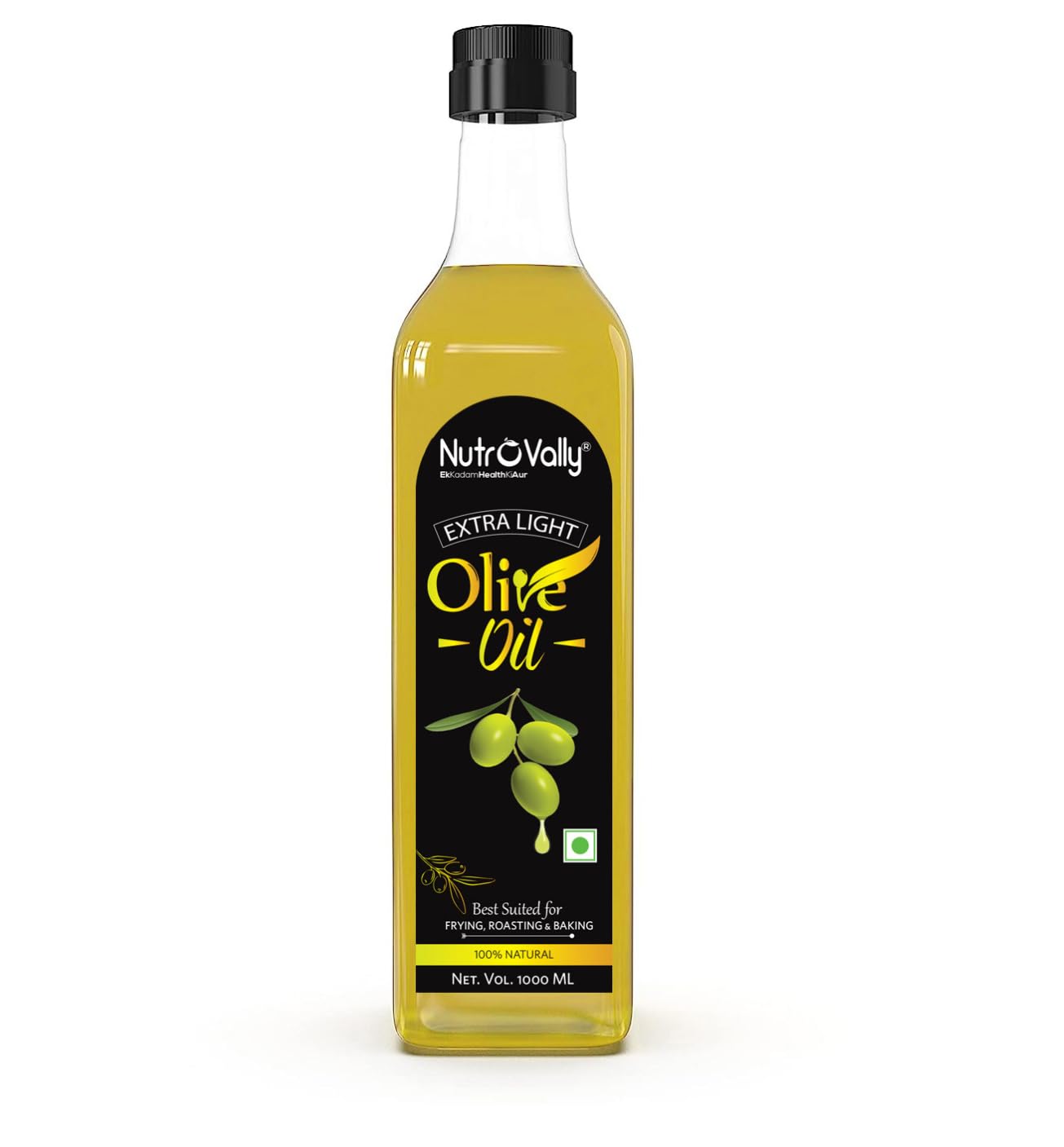 NutroVally Olive Oil for Cooking | Zero Cholesterol & NO Trans Fat | 100% Natural & Vegan Extra Light Oil (1 Liter) (B0CG3LGRSB) Amazon Price History, Amazon Price Tracker