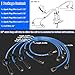 7mm Blue Silicone Ignition Plug Wires Set, 00-9407-0 Spark Plug Wire Set for VW Type 1 Bug, Beetle, Karmann GHIA, Type II (Bus), Thing, 9407 Copper Core 7mm
