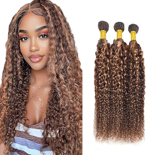 Extensiones de cabello humano rizado de 60 cm para un look con volumen