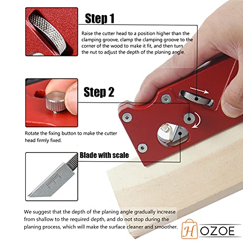 Hozoe Chamfer Plane For Wood,Woodworking Hand Planer For Quick Edge Planing And Radian Corner Plane Trimming,Four Siaetypes Of Cutter Heads,Woodworking Tools For Professional Woodworkers And Beginners #TOP3