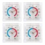 4-Pack Outdoor Window Thermometer, Self-Adhesive Outside Thermometer for Window & Door, Weatherproof Outdoor Thermometers with Accurate Temperature Reading