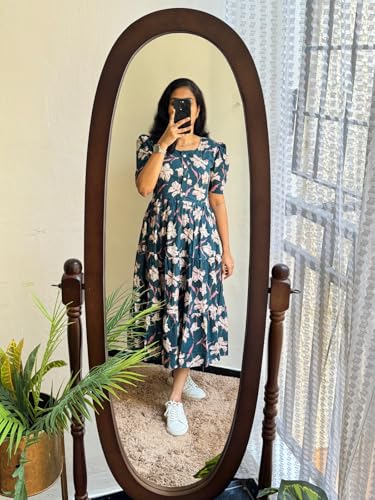 Image of NEW4U Women Printed Rayon Anarkali Kurta for Girls Regular Wear Long Kurti Gown