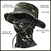 Camo Boonie Sun Hat with Balaclava Face Mask UV Protection Fishing Hat Bucket Hat for Hunting Hiking Military Tactical Safari