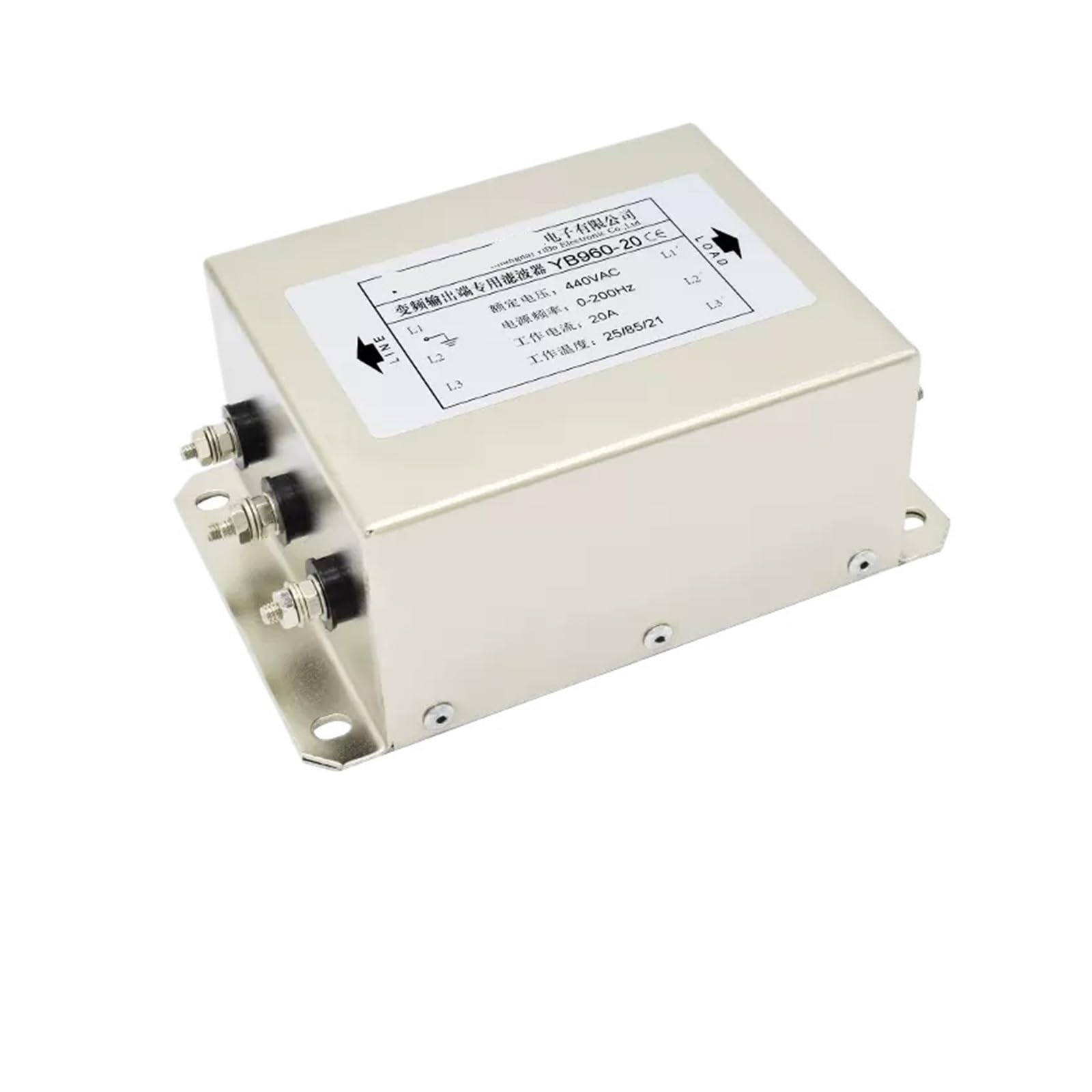 WBBAYDRFR YB960 output terminal bolt three-phase three-wire AC 380V inverter servo drive dedicated power filter(YB960-20A 8-10KW)