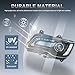 KUIPERAUTO LED DRL Headlights Compatible for 2011-2023 Chrysler 300 300C Projector w/Led DRL Black Housing Chrome Reflector Front Headlamp Pair