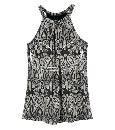 Image of Women Halter Tank Top with Built in Bra Flowy Sleevless Padded Camisole Loose Fit Summer Shirt Top S-3XL