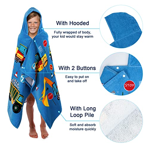FLYISH DIRECT Kids Towels with Hood, Absorbent Thick Kids Bath Towel with Hood, 100% Cotton Beach towel kids - Image 2