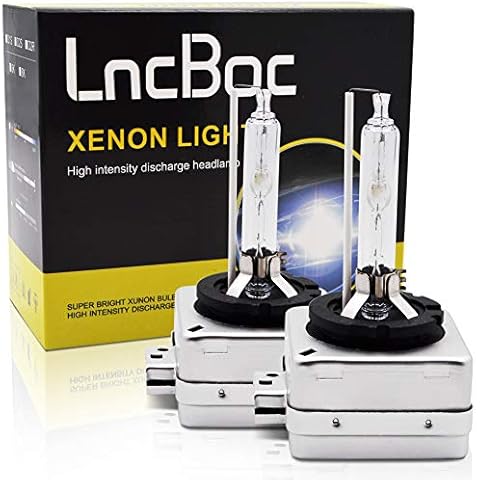 LncBoc D1S Xenon HID Headlight Bulbs 35W Headlamp Lights Vehicle Super Bright Replacement for Car Auto 6000K Xenon White Headlight Bulbs Lights 12V D1S Pack of 2 Cover