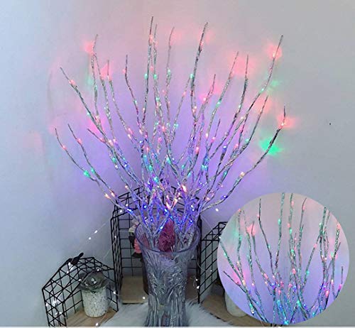 Image of Ulalaza 6 Pack Twig Lamp Battery Operated LED Lighted Willow Branches Vase Fillers Use for Christmas Home Party Decoration Indoor Outdoor