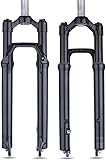 Horquilla de suspensión para Bicicleta de montaña de 27,5 a 29 Pulgadas, Recorrido de 140 mm, Eje de 9 mm, Compatible con Frenos de Disco, Sistema de Bloqueo mecánico A,29 Inches
