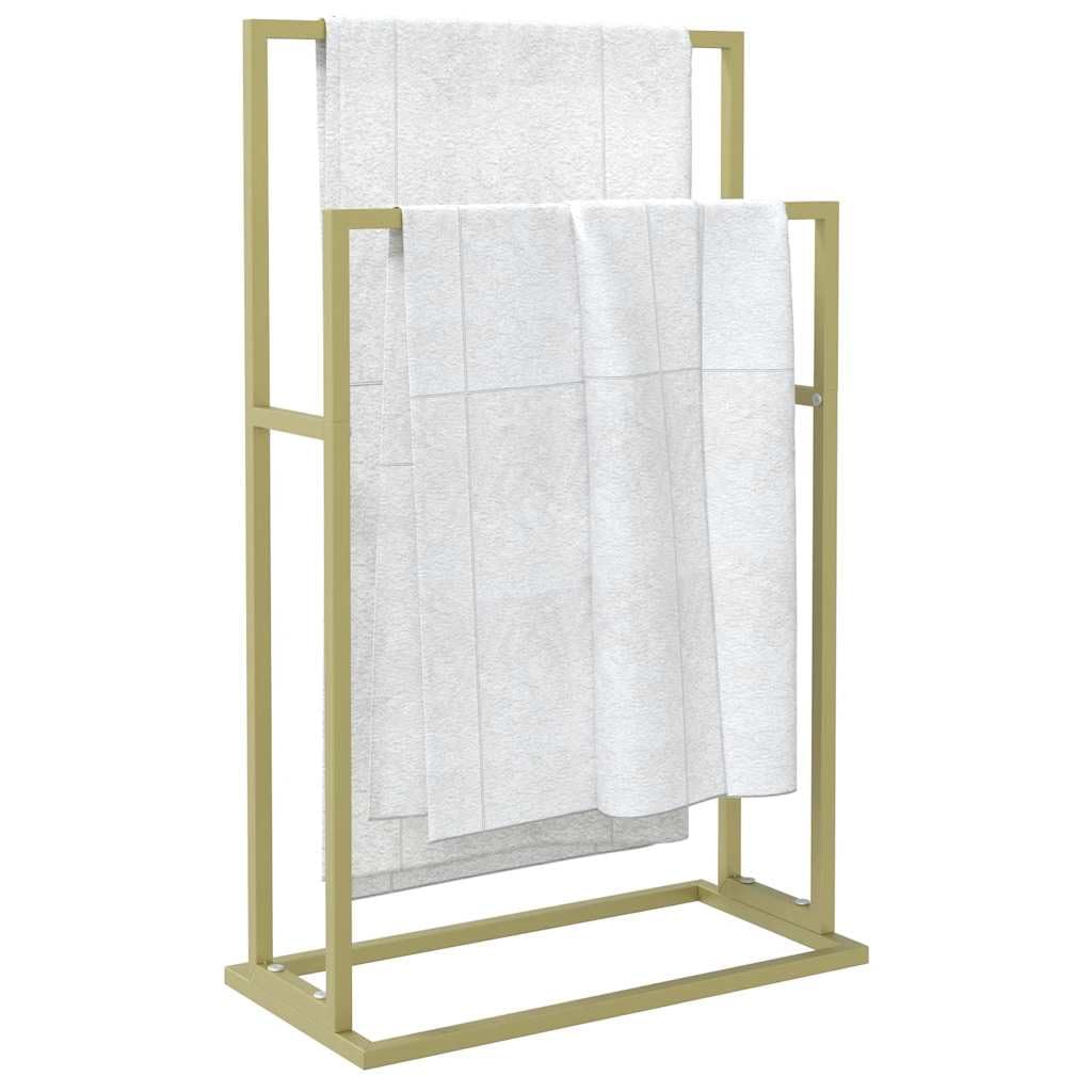 Porte-Serviettes sur Pied Doré 48x24x78,5 cm Fer,Porte-Serviettes,2.13kg-343089