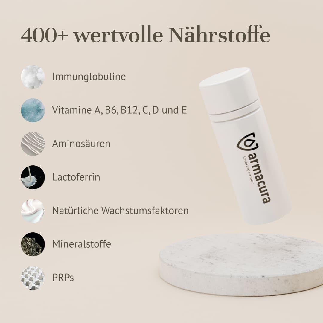 Colostrum Serum flüssig (30 x 6 ml) – Colostrum mit 200 mg IgG pro Ampulle (IgG-Faktor 40) und Lactoferrin – laktosefrei – 30 praktische Tagesportionen