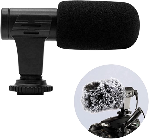 MAMEN - Microfone Shotgun Estereo Super cardioide HD cameras e celular Mamen Mic-06