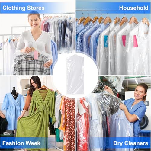 Miniatura 7 de Tranrantic 30 Piezas Fundas Ropa Armario Transparentes, 60 140cm Bolsas Para Ropa De Plástico, Fundas Transparentes Para Ropa, Ropa Bolsas De Plástico A Prueba De Polvo