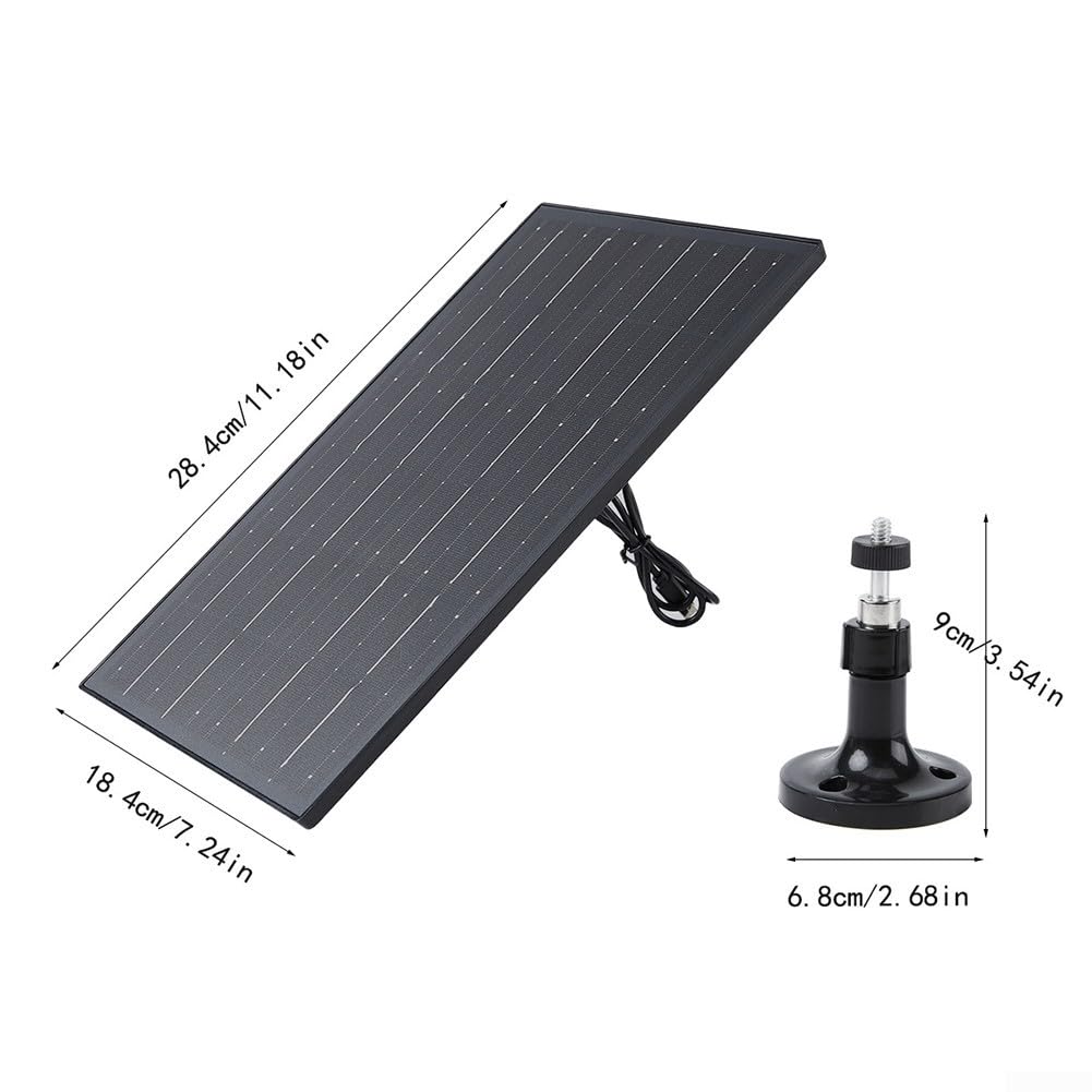 Pannello Solare Impermeabile 10W 5V Tipo-C per Dispositivi di Ricarica come Telecamere Interne o Esterne