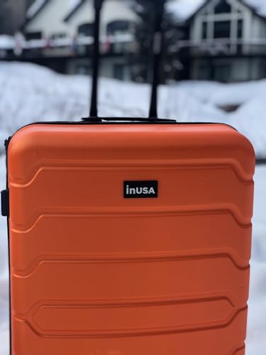 Image of InUSA TREND 24-Inch Medium Hardside Spinner Luggage Lightweight Orange