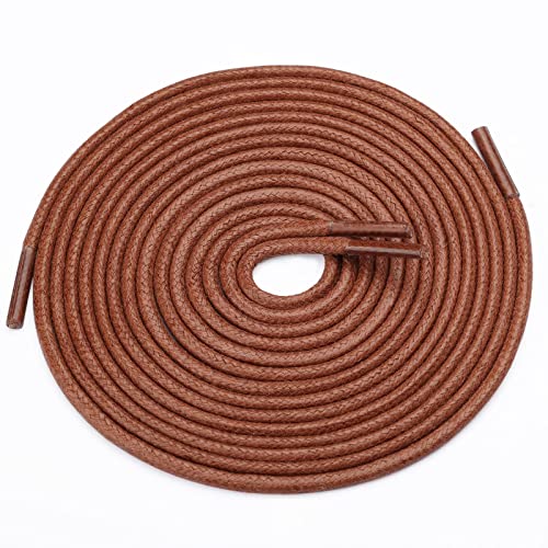Image of Handshop 3 Pairs Dress Shoe Laces | 3 /32 inch Thin Round Waxed Shoelaces | Polished waxed sheen, tightly woven cotton, secure tie, for oxfords, derbies and chukka boots, 23 inch-63 inch sizes and 15 colors