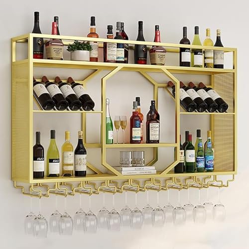 Support à verres à vin suspendu en métal rustique chic pour bar