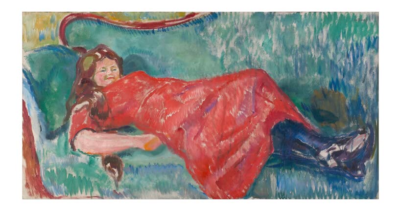 Poster Edvard Munch On the Sofa grande affiche d'archivage mate décoration murale salon