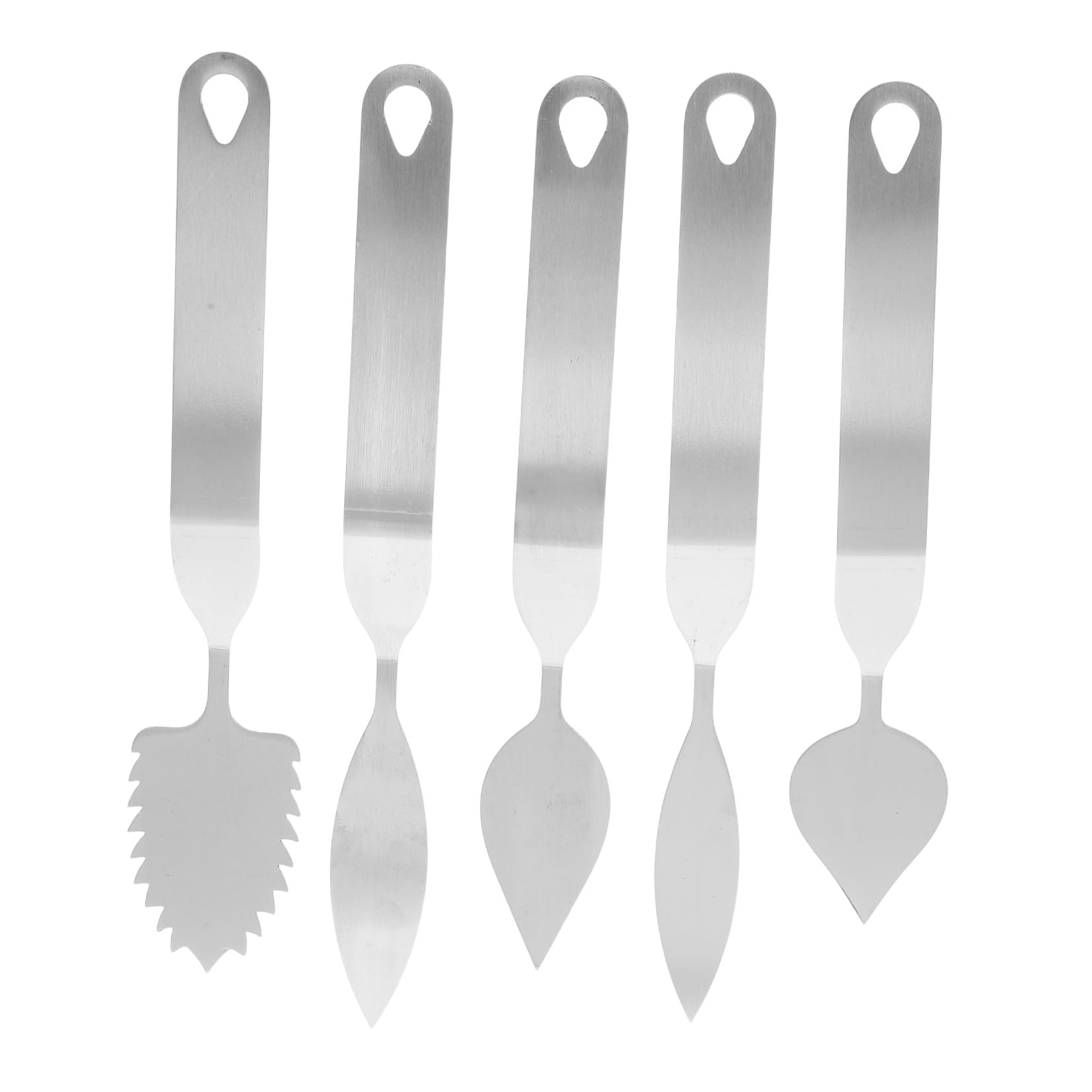 SHERCHPRY 5piezas Espátulas Para Moldes De Cortador De Herramientas Para Hornear Mousse y Pasteles Diseño Ergonómico Fácil De Limpiar Multiusos