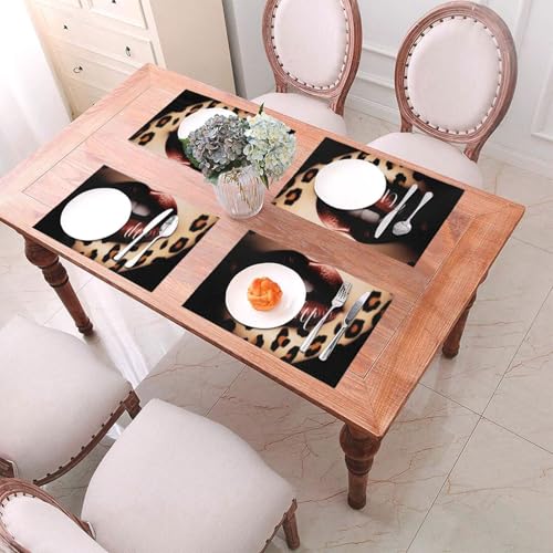 Set de table lot de 6 antidérapant résistant chaleur pour table manger PVC 45x30