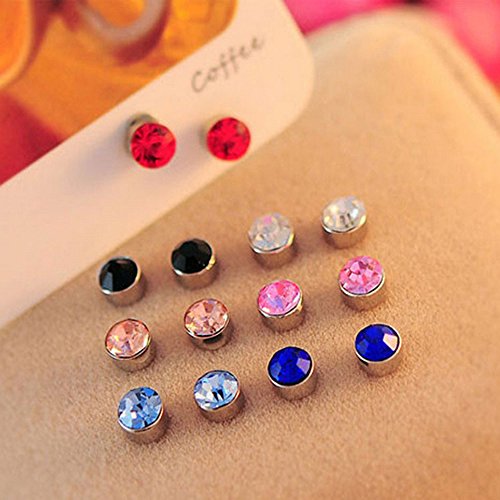 Joya Gift Stainless Steel Mens Womens Magnetic Stud Earrings Non Piercing Clip On Cz Earrings #TOP3