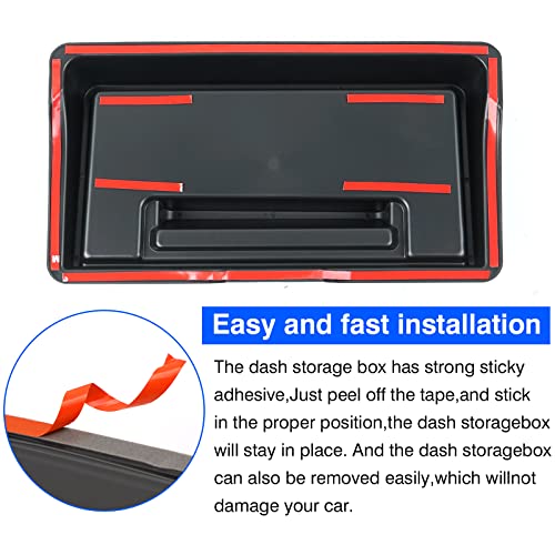 Image of Mixsuper Dash Center Console Organizer for 2019-2023 Suzuki Jimny JB64W JB74W, Dashboard Console Tray Storage Box Phone Stand Black