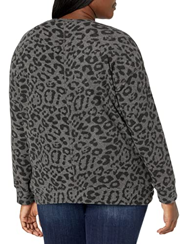 Karen Kane Womens Leopard Pullover Top Blouse, Leopard, 2X-3X Us #TOP1