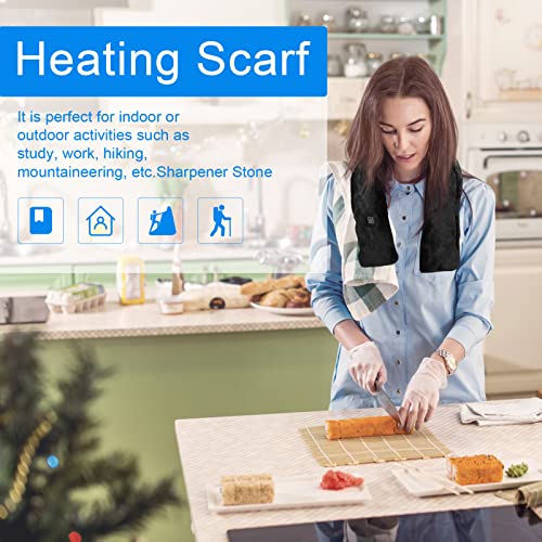 SLPB Lenço Aquecido Elétrico Inverno Quente Envoltório de Pescoço Alimentado por Bateria Almofada de