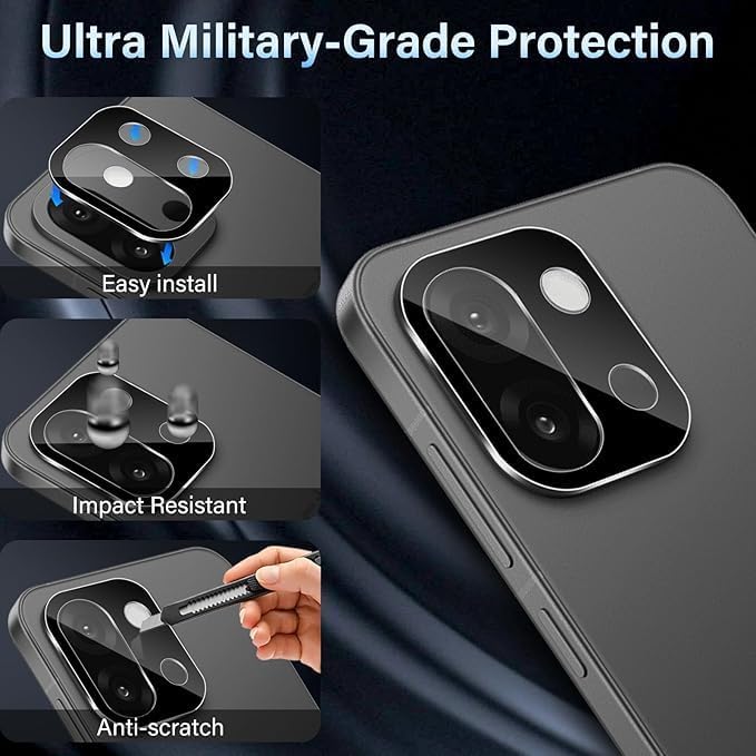 Image of 4youquality Back Camera Lens Protector Compatible with OnePlus 15 5G Black (1 Pack) | 9H Tempered Glass Camera Guard | Military-Grade Anti Scratch Protection | Ultra Clear HD Lens Film | Bubble-Free Easy Installation | Case Friendly