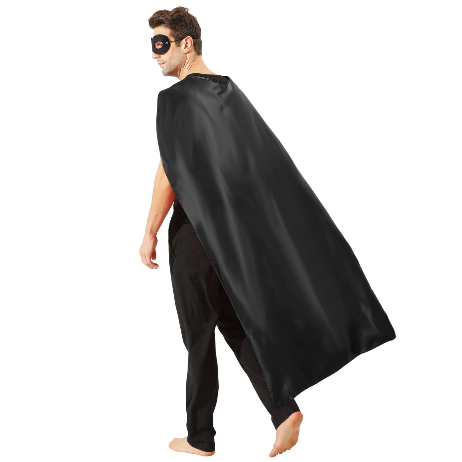 Adult Superhero Cape and Mask - Halloween Costume Adult Cape Cloak Superhero Theme Day Costume Dress Up Party