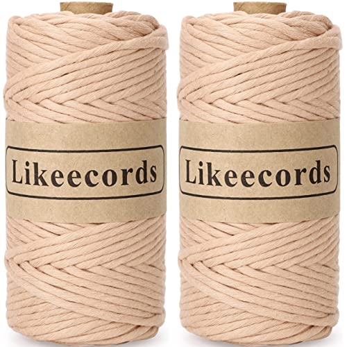 Likeecords 2 Skeins of 4mm X 80m Single Strand Macrame