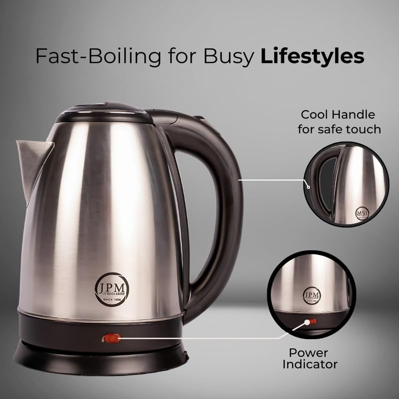 Image of ELECTRIC CORDLESS KETTLE 1.8 LTR KOSTO for Home, Office & Commercial Use - Energy Efficient & Durable Design 1500W 1.8LTR BASIC KOSTO KETTLE
