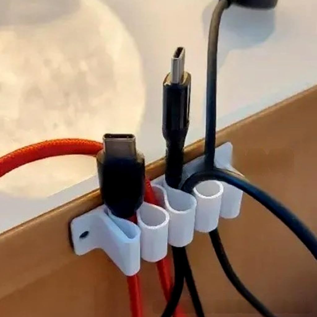 Adhesive Mount Cable Organizers Clip Holds Up To 6mm Wires For Desktop Car And Travel Accessories image 4