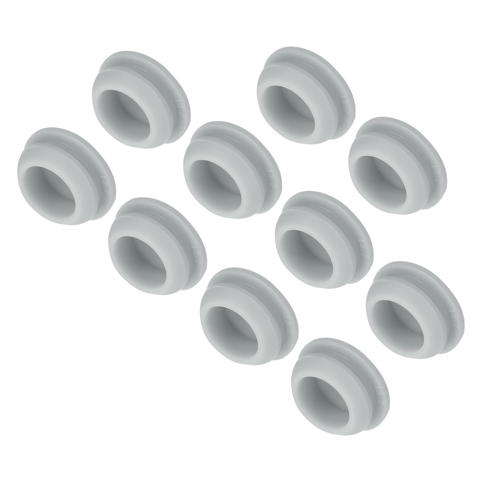 MECCANIXITY 10pcs Silicone Snap in Locking Hole Plugs,13mm/0.5 Inch Mounting Diameter Narrow Groove Width 2mm Panel Seal Cover Round for Kitchen Bulkheads Waterproof Sealing Plugs Grey