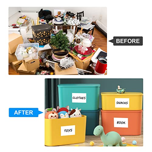 Maxgear 4X6 Inch Removable Labels 100 Sheets, Water/Oil/Tear Resistants No Residue For Home Packing Box And Storage Bins, Matte White Paper Sheets, Permanent Strong Adhesive, Dries Quickly #TOP4