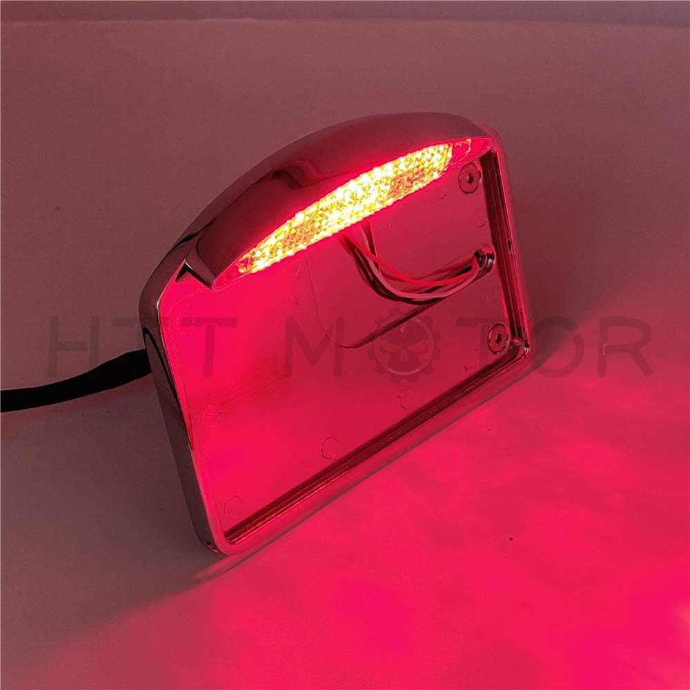 Chrome License Plate Bracket w/Led 1" Axles Compatible with H-D
