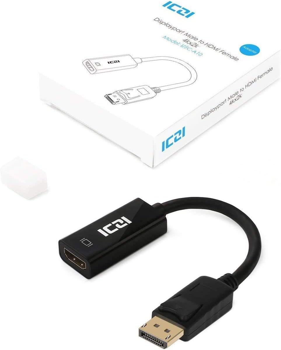 ICZI Displayport to HDMI, DP to HDMI Adapter, 4K Resolution with Audio, Black - Image 7